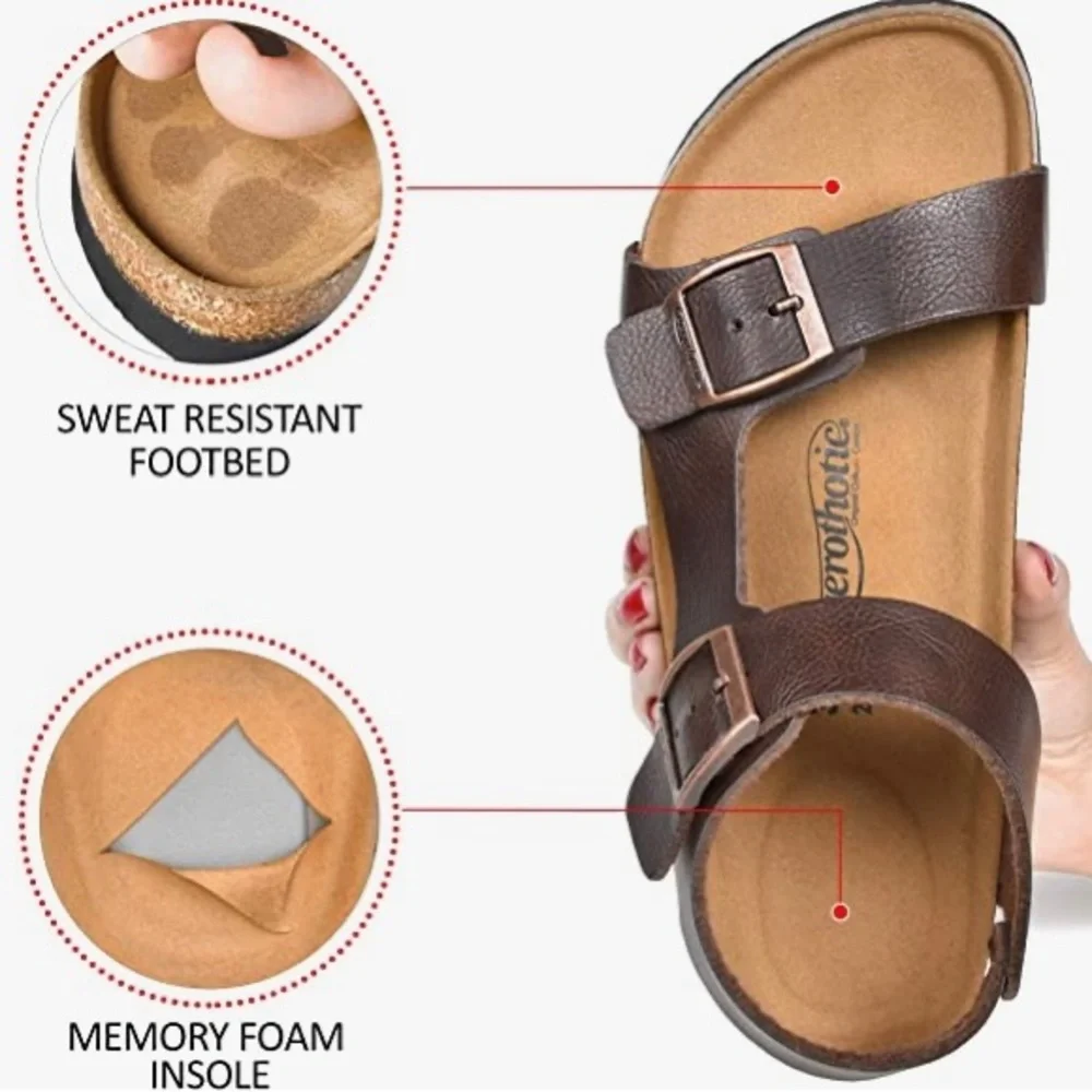 Aerothotic arch support cork footbed sandals. Women’s size 9. NWOT - Picture 7 of 8